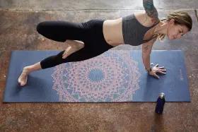 0562429 GAIAM Print Yoga Mat Slip Exercise Fitness Pilates