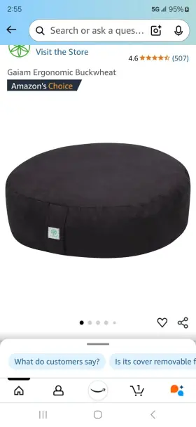 842491185992 GAIAM Meditation Cush Floor Pillow Supportive