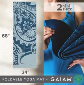 EM00 GAIAM Yoga Mat Icy Slip Travel EM00 GAIAM Yoga Mat Icy Slip Travel