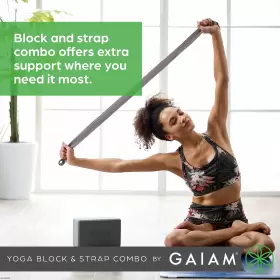 018713623331 GAIAM ESSENTIALS Yoga Block Strap Set Pilates Yo #2