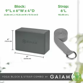 018713623331 GAIAM ESSENTIALS Yoga Block Strap Set Pilates Yo #3