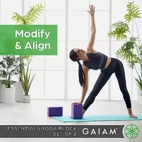 018713634252 GAIAM ESSENTIALS Yoga Block Set Supportive Foam #2