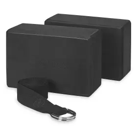 018713634337 GAIAM ESSENTIALS Yoga Block Strap Set Pilates Yo
