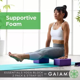342192150256 GAIAM ESSENTIALS Yoga Block Strap Set Pilates Yo #3