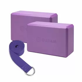 342192150256 GAIAM ESSENTIALS Yoga Block Strap Set Pilates Yo