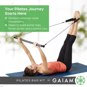 018713626523 GAIAM RESTORE Pilates Bar Reformer Fitness Total #2