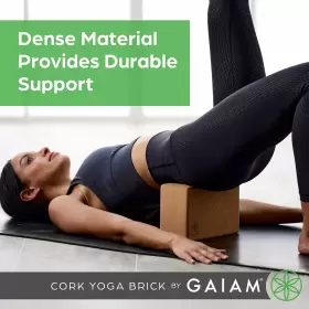 018713592330 GAIAM SOL Cork Yoga Block Natural Pilates Stretc #2