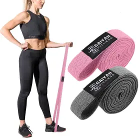 702735915115 GAIYAH FITNESS Resistance Bands Fabric Stretch