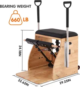 000401017478 GEEJERY Pilates Chair Handles Drawstring Pedal #2