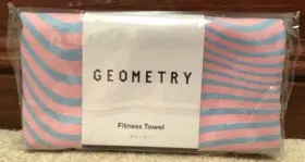 840392731751 GEOMETRY Pink Striped Absorbent Fitness Gym