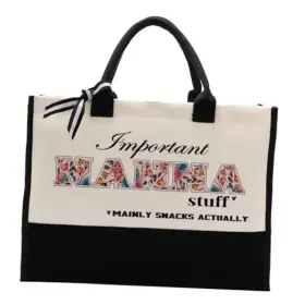 FBD131 GKWA Important Nanna Bag Canvas Tote Gifting Utility FBD131 GKWA Important Nanna Bag Canvas Tote Gifting Utility