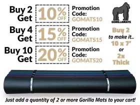 GM105-75BLU GORILLA MATS Slip Exercise Yoga Mat #2