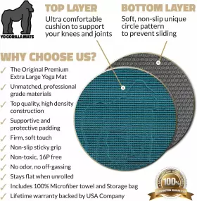 GM106-96BLU GORILLA MATS Exercise Yoga Mat #2 GM106-96BLU GORILLA MATS Exercise Yoga Mat #2
