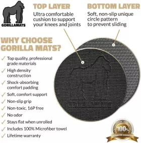 GM108-64BLK GORILLA MATS Exercise Yoga Mat