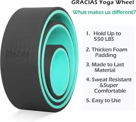 689852257635 GRACIAS Yoga Wheel Set Sports Pain #3