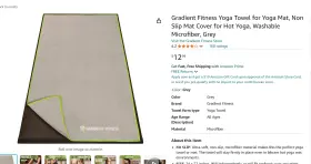 Yoga-towel GRADIENT FITNESS Mat Slip Cover Wa