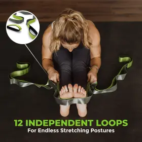 B01A4CG3PE GRADIENT FITNESS Stretching Strap Physical Therapy #2