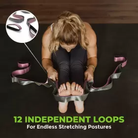 B01LSFUYDS GRADIENT FITNESS Stretching Strap Physical Therapy #2