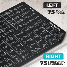 445024625670 GRAND BASICS Instructional Yoga Mat Poses Bigger #2