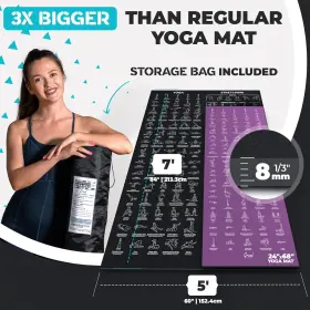 445024625670 GRAND BASICS Instructional Yoga Mat Poses Bigger #3