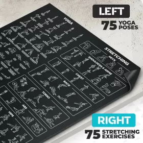 689854059183 GRAND BASICS Instructional Yoga Mat Poses Wider #2
