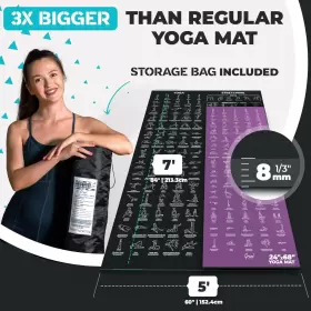 696601497464 GRAND BASICS Instructional Yoga Mat Poses Bigger #3