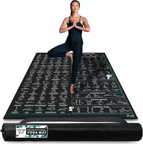696601497464 GRAND BASICS Instructional Yoga Mat Poses Bigger