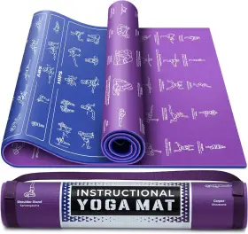 744759285126 GRAND BASICS Instructional Yoga Mat Strap Cute