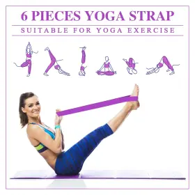 600248661683 GROSUN Yoga Strap Stretching Feet Belt #3