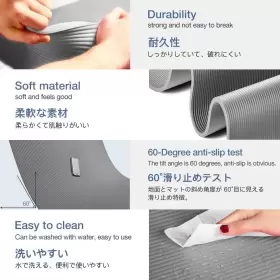 696566536390 GRUPER Yoga Mat Slip Exercise Fitness #2