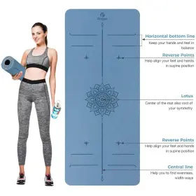 705598076252 GRUPER Yoga Mat Slip Tpe Alignment #2