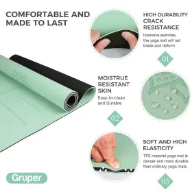 705598076276 GRUPER Yoga Mat Slip Tpe Alignment #2