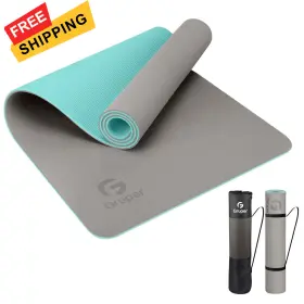 768799549437 GRUPER Yoga Mat Slip Eco Fitness Carbon