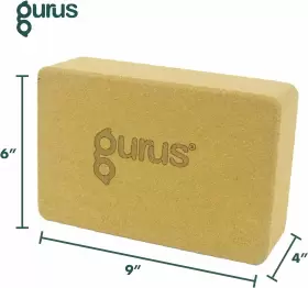 855222005216 GURUS Seed Cork Yoga Block Natural #3