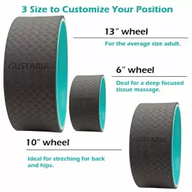 709175403714 GUSTARIA Sports Yoga Wheel Set Roller Pain #3