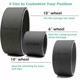 709175403813 GUSTARIA Sports Yoga Wheel Set Roller Pain #3