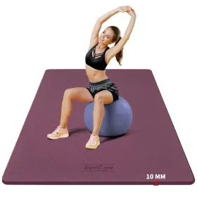 810154451661 GYMCOPE Yoga Mat Workout Gym Edge Seamed