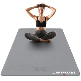 810154451685 GYMCOPE Yoga Mat Workout Gym Edge Seamed