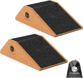 SWC-001 GYMKARA Squat Wedge Block Cork Pack Slip Heel Calf