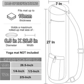691162513004 HAGUSU Yoga Mat Bag Waterproof Carriers Women #3