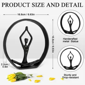 759041156763 HANYIBAO Yoga Figurines Meditation Pose Statue #2