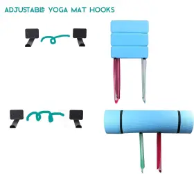 770734179166 HAOCUTE Yoga Mat Storage Rack Wall Holder Set #2