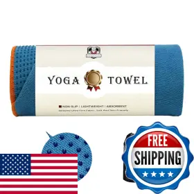 B0FV88W3X5 HAPBEAR Yoga Towel Slip Mat Grip Dot Absorbent