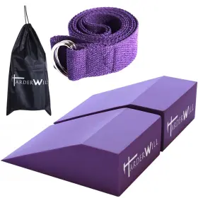 796391206168 HARDERWILL Yoga Foam Wedge Calf Raise Block Set