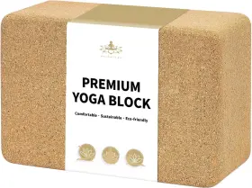797999916527 HATHA YOGA Cork Block Natural Portuguese Brick