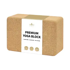 797999916534 HATHA YOGA Cork Block Natural Portuguese Brick