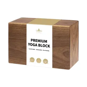 797999916558 HATHA YOGA Wood Block Natural Iowa Brick