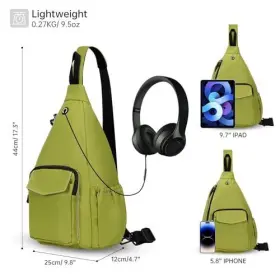 HW-22-ZCF011-H10 HAWEE Convertible Sling Backpack Crossbody #3