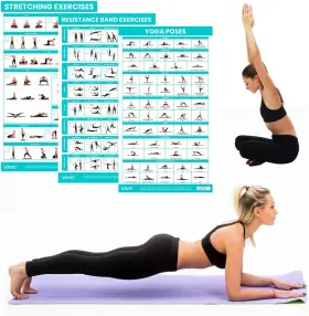 313087845847 YOGA Poses Stretching Exercises Resistance Gym