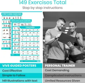 445023212239 YOGA Poses Stretching Exercises Resistance Gym #2